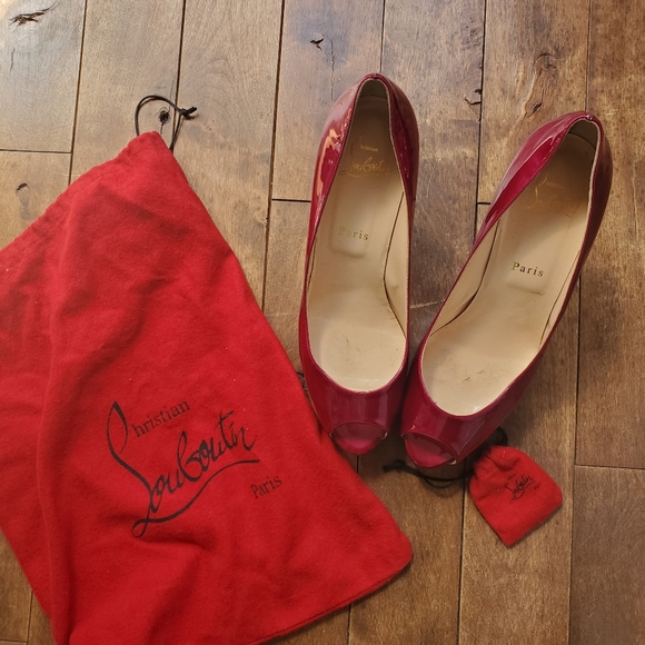 Louboutin peep toe size 40 in hot pink - Picture 3 of 6